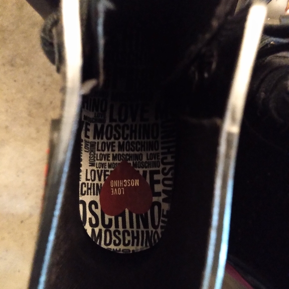 Love Moschino Boot WM -Black/Red ❤ Heart Motif-10 - Picture 5 of 6